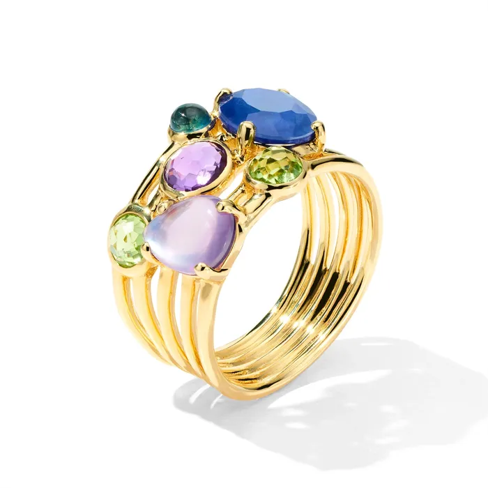 Rings Ippolita Ippolita 18K Yellow Gold Rock Candy Gelato 6Stone Cluster Ring Rings Ippolita Ippolita 18K Yellow Gold Rock Candy Gelato 6Stone Cluster Ring