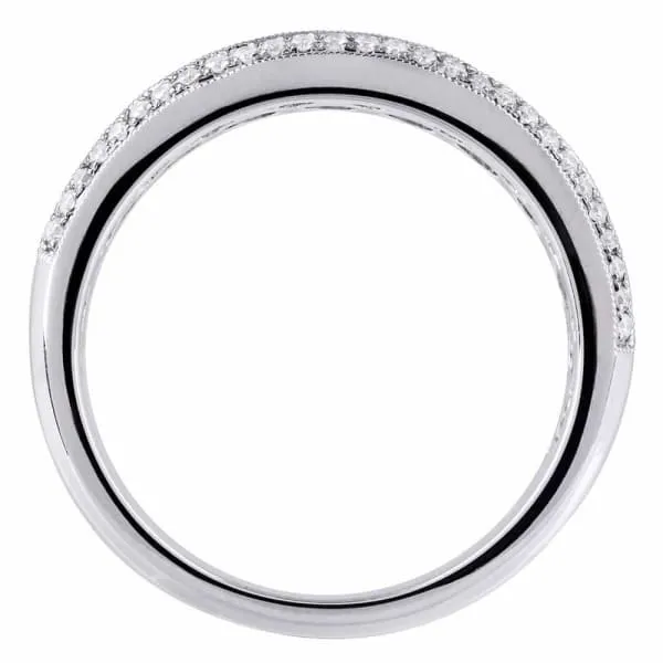 Rings Natural Round Brilliant Princess Cut Half Way Diamond Band Set in 18K White Gold 066ct tw Diamond Source NYC Rings Natural Round Brilliant Princess Cut Half Way Diamond Band Set in 18K White Gold 066ct tw Diamond Source NYC