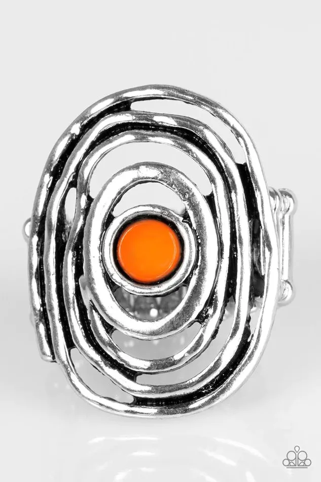 Rings Paparazzi Jewelry Paparazzi Ring Colorfully Chaotic Orange