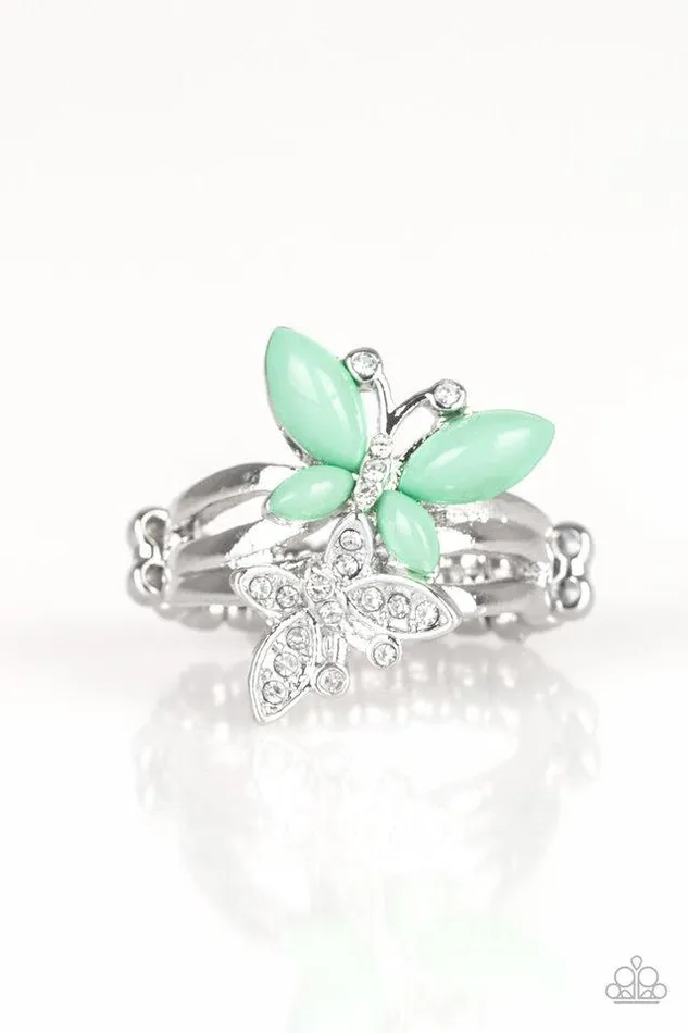 Rings Paparazzi Jewelry Paparazzi Ring Flutter Flirt Green