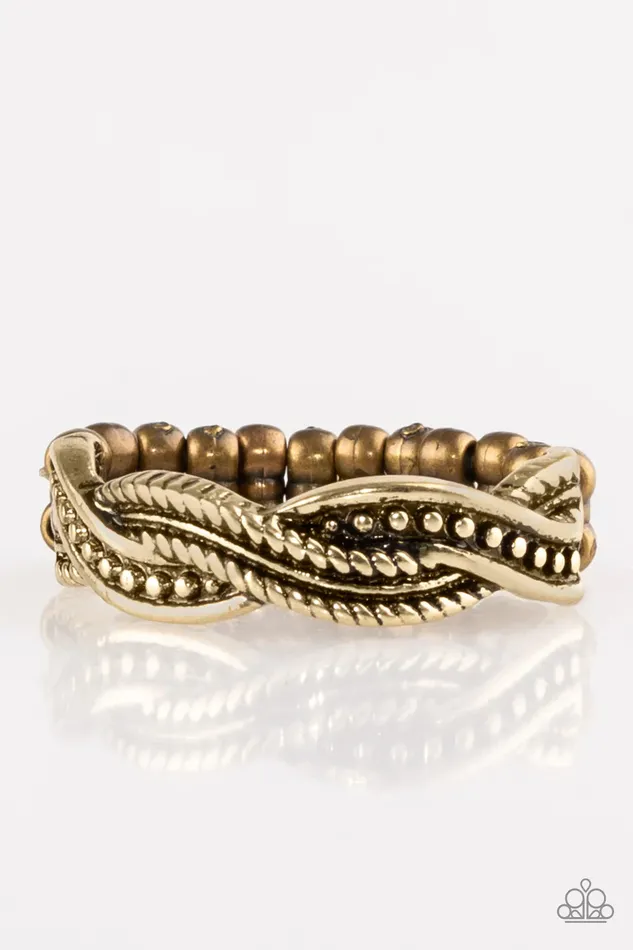 Rings Paparazzi Jewelry Paparazzi Ring Texture Tango Brass