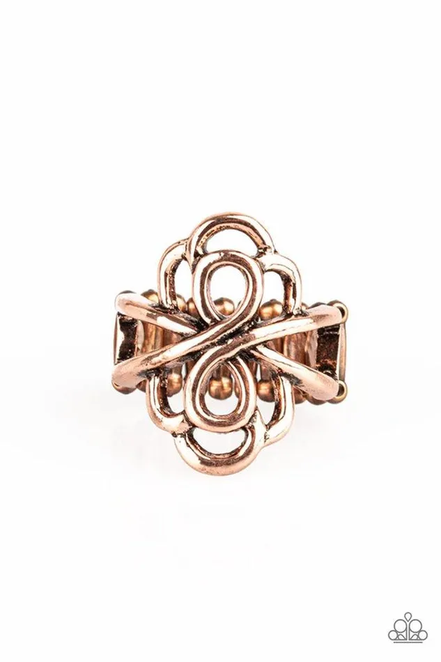 Rings Paparazzi Ring Ever Entwined Copper Paparazzi Jewelry