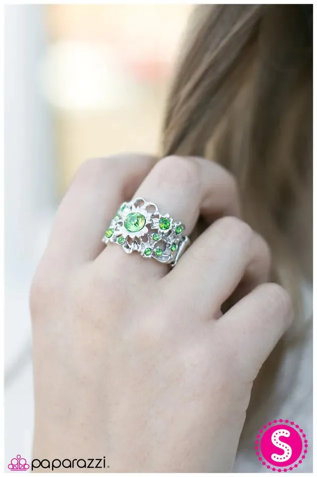 Rings Paparazzi Ring Faux POSH Green Paparazzi Jewelry