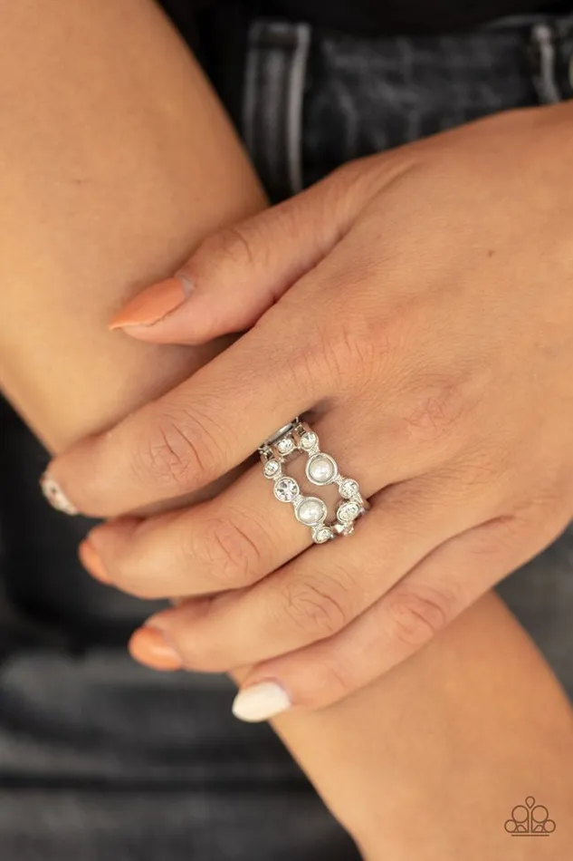 Rings Paparazzi Ring Treasure Treatment White Paparazzi Jewelry