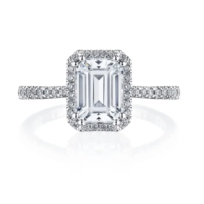 Rings Tacori 18K White Gold Semi Mount Diamond Ring Tacori