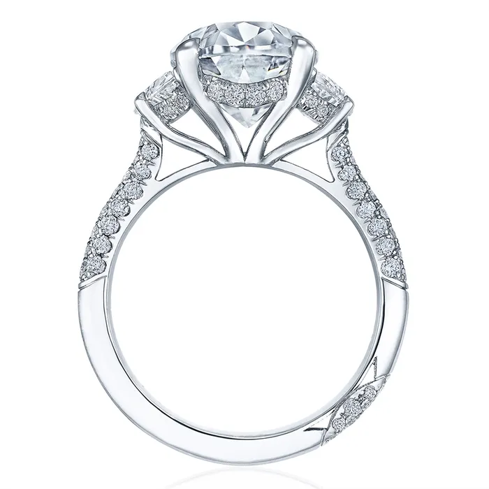 Rings Tacori Tacori Platinum Founders Oval Semi Mount Diamond Ring