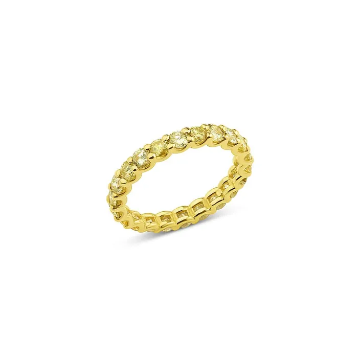 Rivire 18kt Yellow Gold 180ctw Yellow Diamond Eternity Band Ring CJ Charles Jewelers Rings