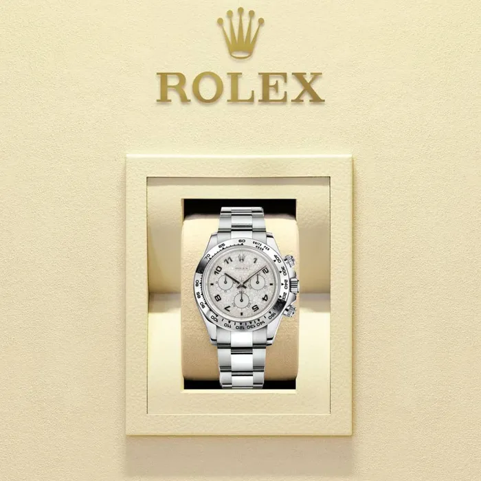 Rolex Bracelets Rolex Cosmograph Daytona 40mm Ref 116509PAVE Pave Diamond Dial 18K White Gold Oyster Bracelet Mens Watch