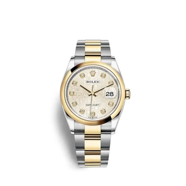 Rolex Bracelets Rolex Datejust 36mm Ref 1262030028 Silver Jubilee Diamond Dial Two Tone Stainless Steel 18K Yellow Gold Oyster Bracelet Watch Rolex Bracelets Rolex Datejust 36mm Ref 1262030028 Silver Jubilee Diamond Dial Two Tone Stainless Steel 18K Yellow Gold Oyster Bracelet Watch