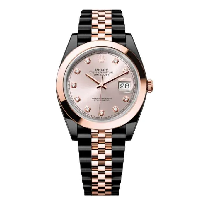 Rolex Bracelets Rolex Datejust 41mm Ref 1263010008 PVD Sundust Diamond Dial Two Tone Black PVD 18K Rose Gold Jubilee Bracelet Mens Watch Rolex Bracelets Rolex Datejust 41mm Ref 1263010008 PVD Sundust Diamond Dial Two Tone Black PVD 18K Rose Gold Jubilee Bracelet Mens Watch