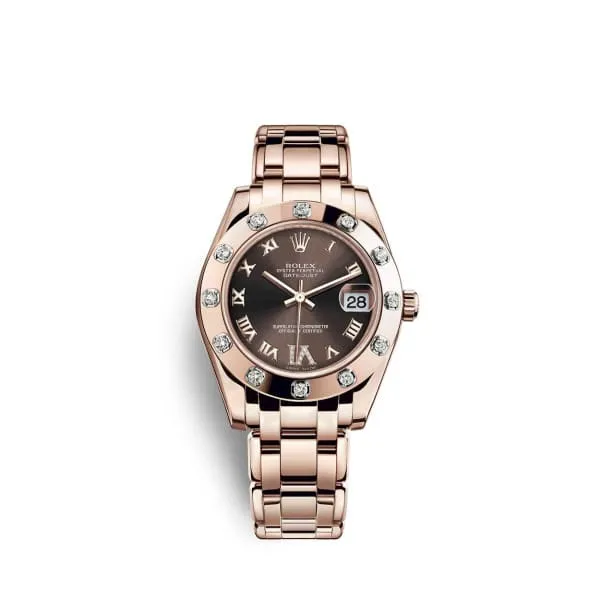Rolex Bracelets Rolex Pearlmaster 34mm Ref 813150003 Chocolate Roman Diamond Dial Diamond Bezel 18K Rose Gold Bracelet Womens Watch Rolex Bracelets Rolex Pearlmaster 34mm Ref 813150003 Chocolate Roman Diamond Dial Diamond Bezel 18K Rose Gold Bracelet Womens Watch