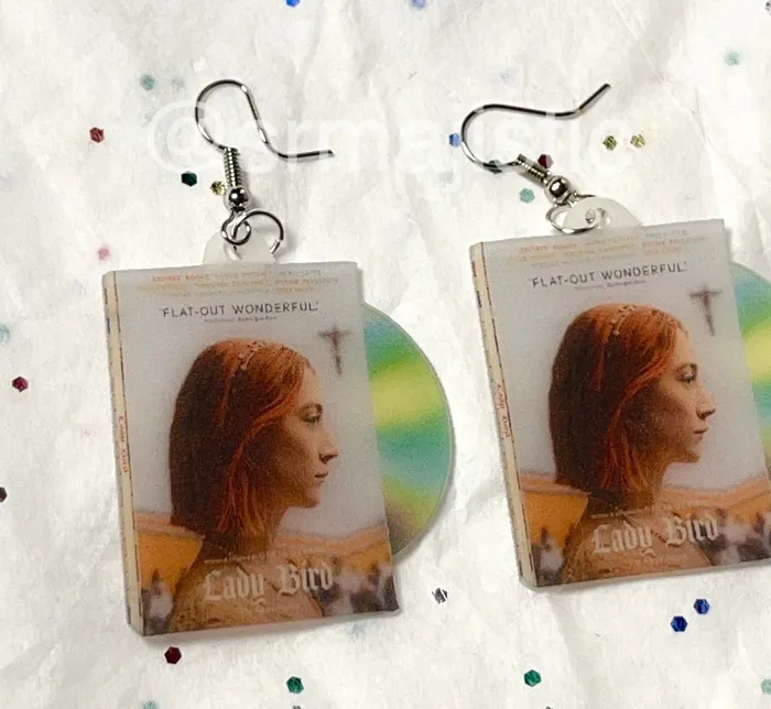Sam Makes Things Earrings Lady Bird 2017 DVD 2D detailed Handmade Earrings