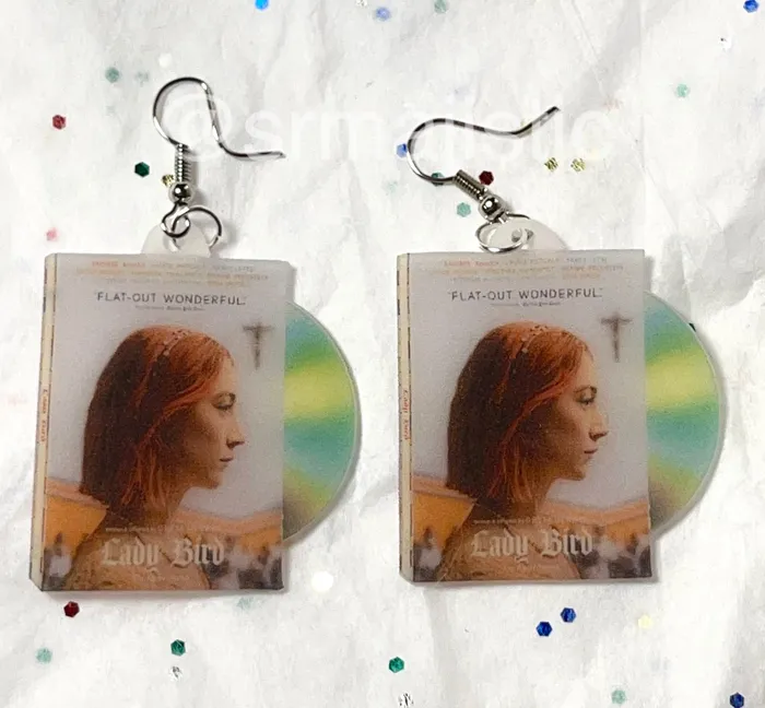 Sam Makes Things Earrings Lady Bird 2017 DVD 2D detailed Handmade Earrings
