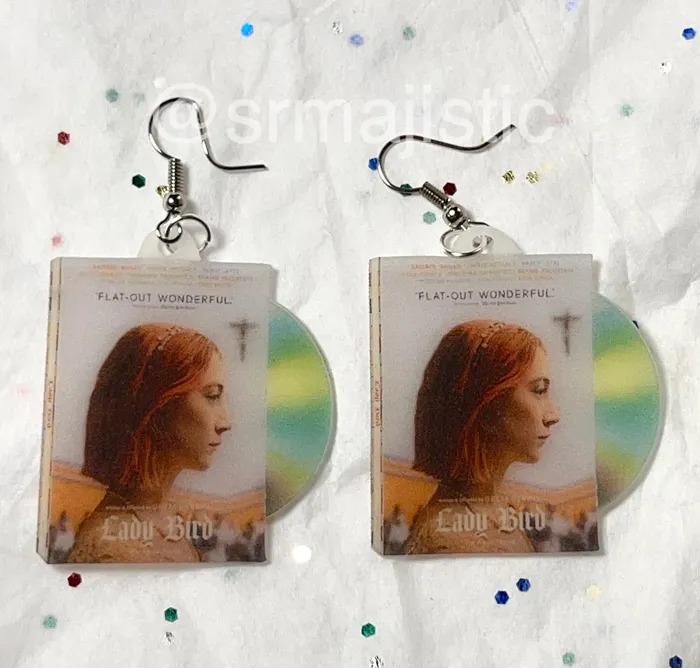 Sam Makes Things Earrings Lady Bird 2017 DVD 2D detailed Handmade Earrings
