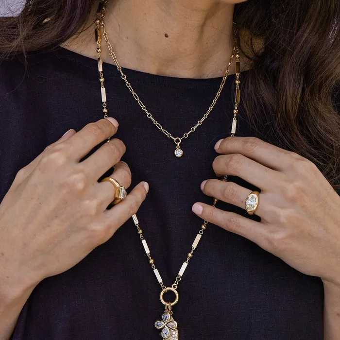 Single Stone Single Stone Randi Drop Necklace Necklaces