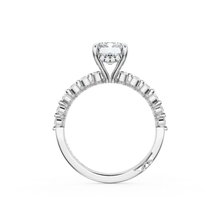 Tacori 18K White Gold Diamond Ring with Hidden Diamond Halo Tacori Rings