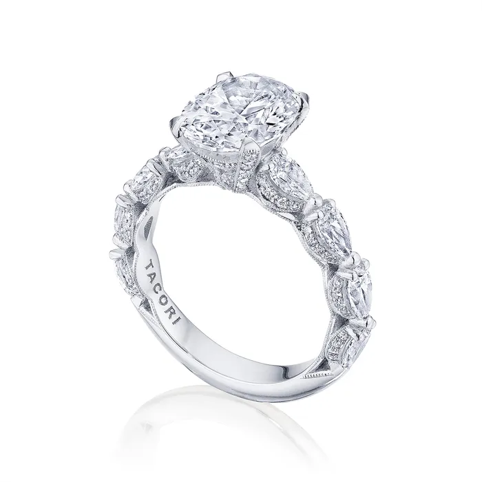 Tacori PreStyled Sets Tacori Royal T 18K White Gold Oval Diamond Semimount