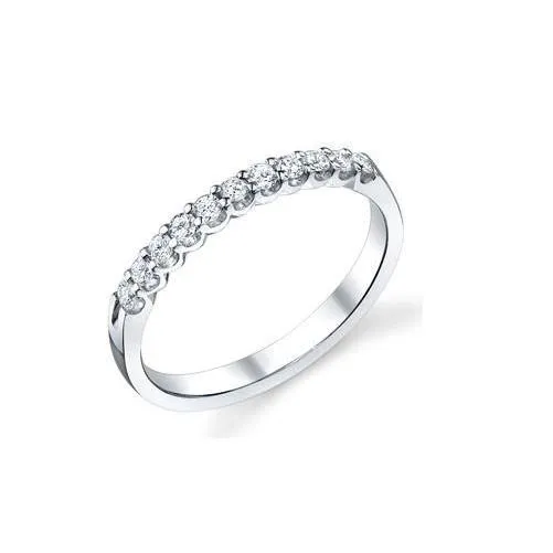 055 Ct Round Cut Natural Earth Mined Diamond Wedding Half Eternity Band 14K White Gold GB Rings 055 Ct Round Cut Natural Earth Mined Diamond Wedding Half Eternity Band 14K White Gold GB Rings