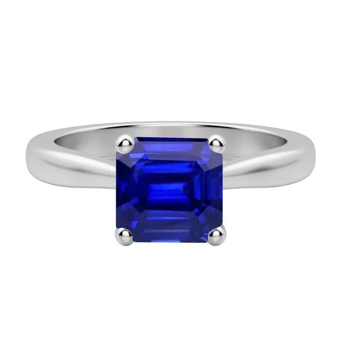 2 Carats Emerald Solitaire Gemstone Ring Ceylon Sapphire White Gold HarryChadEntcom Rings 2 Carats Emerald Solitaire Gemstone Ring Ceylon Sapphire White Gold HarryChadEntcom Rings