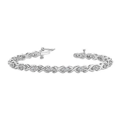 340 Carats Round Prong Set Natural Earth Mined Diamond Tennis X Style Bracelet Gold GB Bracelets 340 Carats Round Prong Set Natural Earth Mined Diamond Tennis X Style Bracelet Gold GB Bracelets