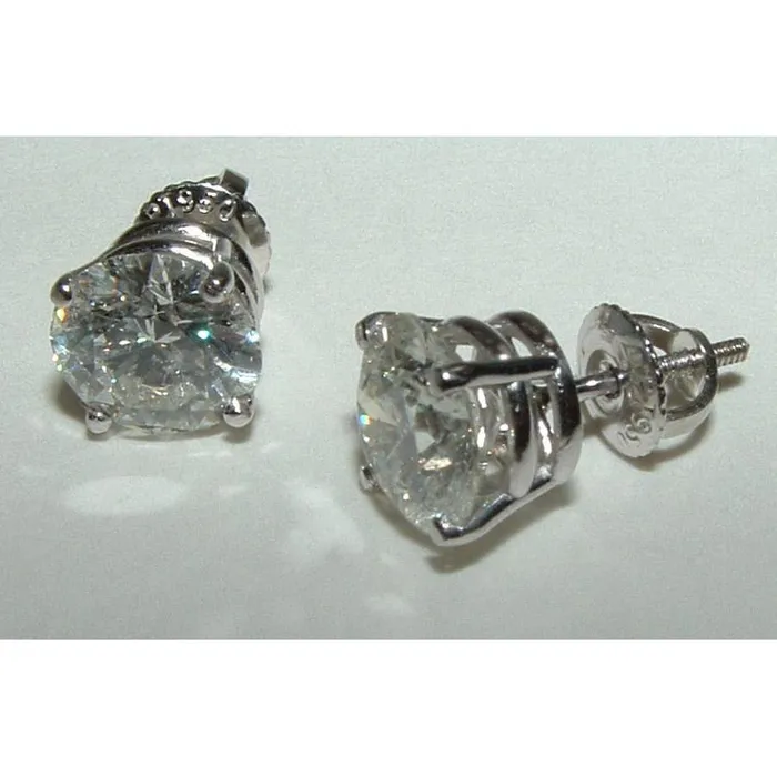 350 Carat Natural Earth Mined Diamond Stud Earrings Earring Solitaires GB Earrings 350 Carat Natural Earth Mined Diamond Stud Earrings Earring Solitaires GB Earrings