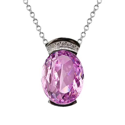 46 Carats Oval Pink Kunzite Gem Stone Necklace Pendant Gold 14K GB Necklaces 46 Carats Oval Pink Kunzite Gem Stone Necklace Pendant Gold 14K GB Necklaces