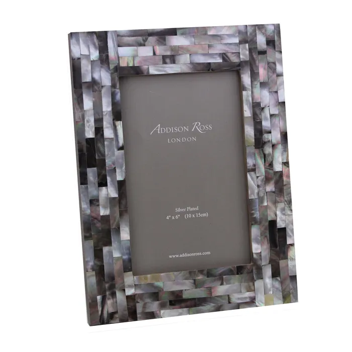 Addison Ross Addison Ross 4x6 Grey Mother of Pearl Photo Frame Necklaces