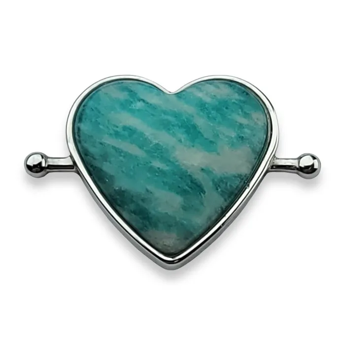 Amazonite Heartshaped Crystal Element MyCONQUERing Necklaces