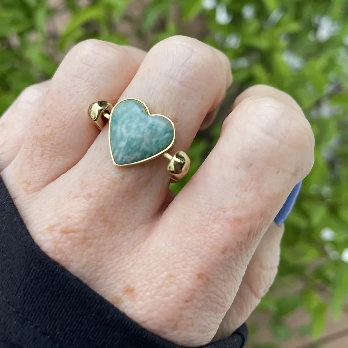 Amazonite Heartshaped Crystal Element MyCONQUERing Necklaces