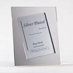 Bey Berk Rings Bey Berk Silver Plated 5X7 Picture Frame With Easel Back
