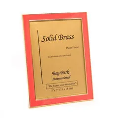Bey Berk Silver Plated With Red Enamel 5X7 Picture Frame Bey Berk Rings