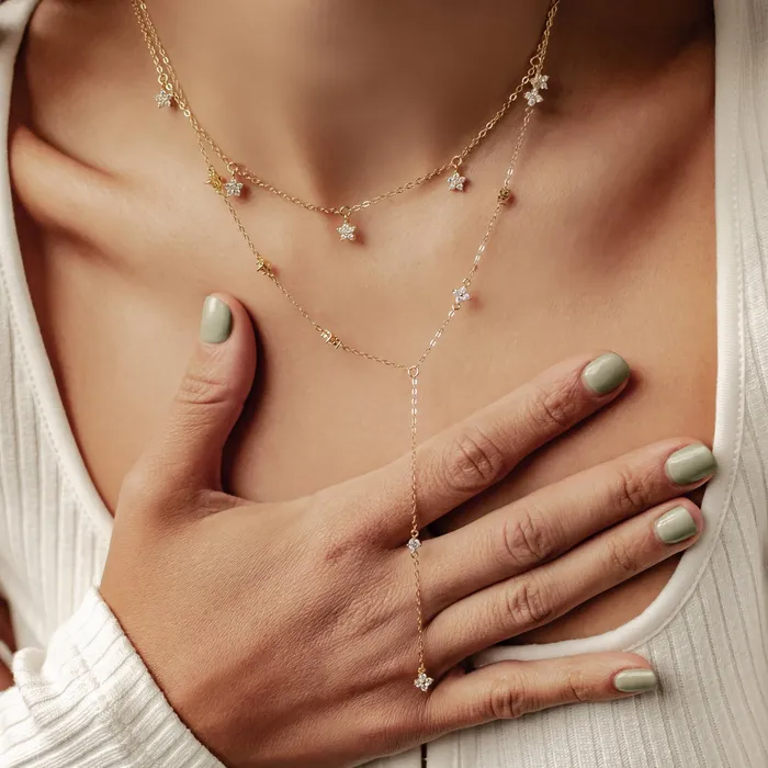 Bloom Necklace Set Sterling Silver Hey Happiness Necklaces