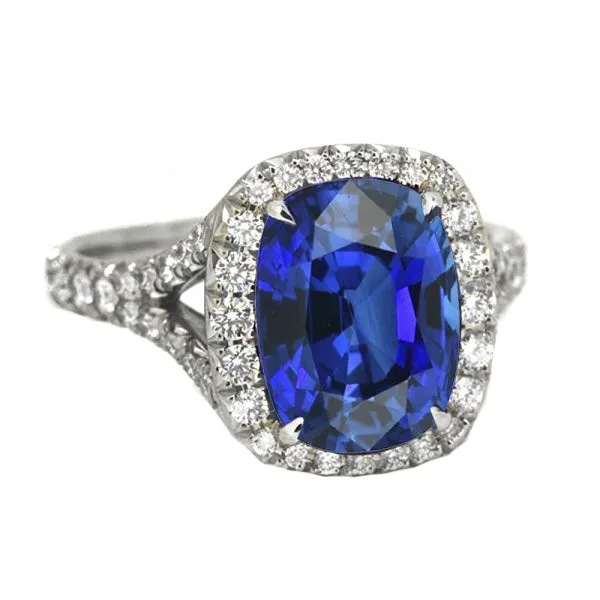 Blue Sapphire Halo Oval Natural Earth Mined Diamond Ring 550 Carats Pave Split Shank HarryChadEntcom Rings Blue Sapphire Halo Oval Natural Earth Mined Diamond Ring 550 Carats Pave Split Shank HarryChadEntcom Rings