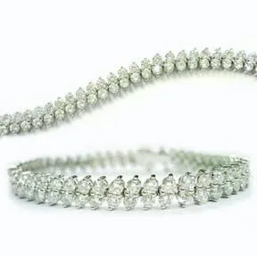 Bracelets GB 7 Carats Prong Setting Round Natural Earth Mined Diamond Tennis Bracelet White Gold 14K Bracelets GB 7 Carats Prong Setting Round Natural Earth Mined Diamond Tennis Bracelet White Gold 14K