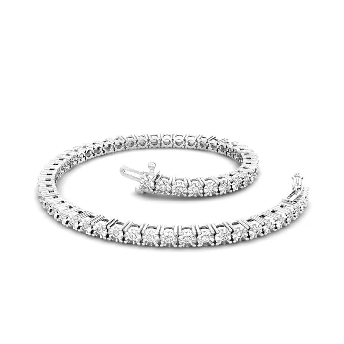 Bracelets Round Brilliant Cut Natural Earth Mined Diamond Tennis Bracelet Solid Gold White 3 Ct GB Bracelets Round Brilliant Cut Natural Earth Mined Diamond Tennis Bracelet Solid Gold White 3 Ct GB