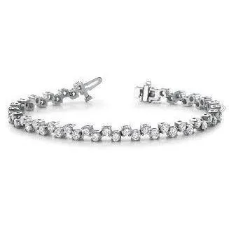 Bracelets Round Shaped Fine Genuine Natural Earth Mined Diamond Tennis Bracelet Solid Wg 14K 650 Ct GB Bracelets Round Shaped Fine Genuine Natural Earth Mined Diamond Tennis Bracelet Solid Wg 14K 650 Ct GB
