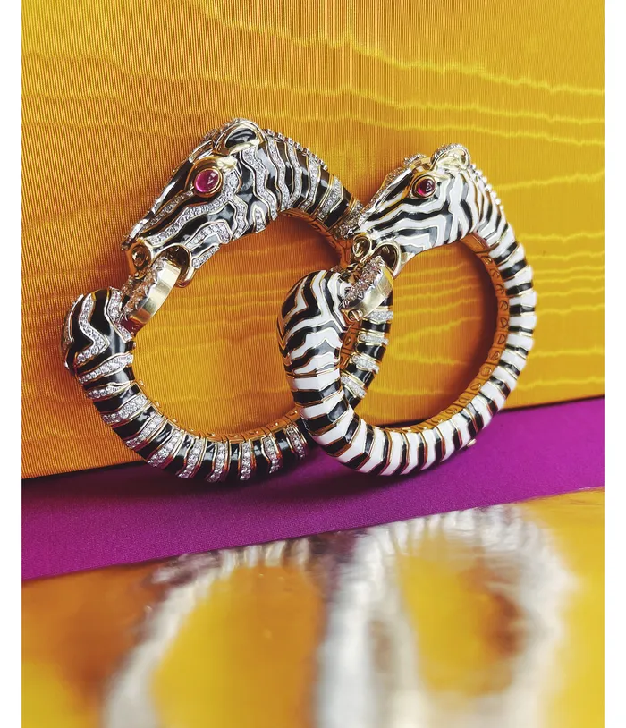 Diamond Zebra Bracelet David Webb Bracelets