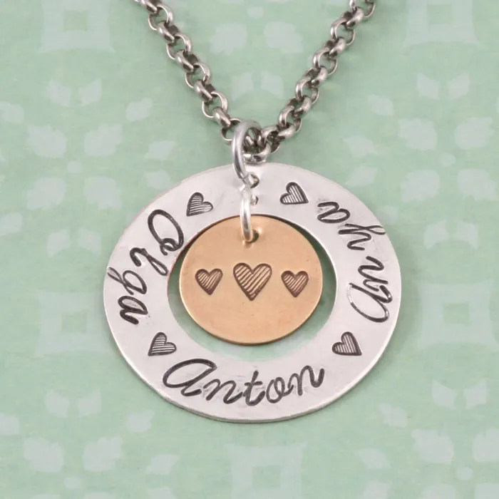 DS 14 Necklaces Tall Lined Heart Metal Design Stamp 35mm Beaducation Original