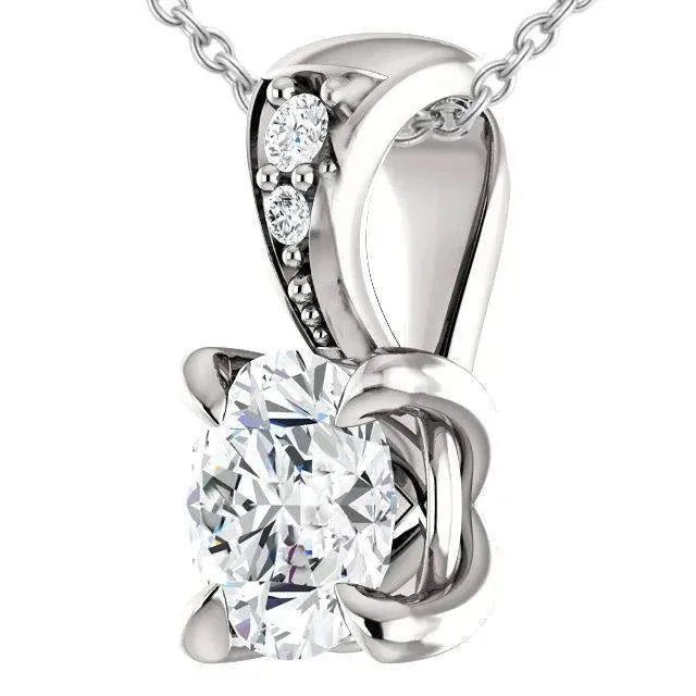 Eagle Claws Natural Earth Mined Diamond Pendant Necklace 14K White Gold GB Necklaces Eagle Claws Natural Earth Mined Diamond Pendant Necklace 14K White Gold GB Necklaces