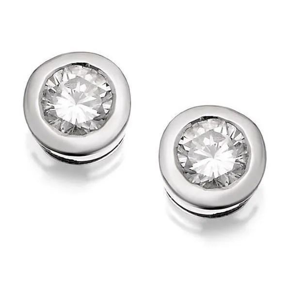Earrings GB 1 Carat Round Cut Natural Earth Mined Diamond Stud Earring White Gold 14K Earrings GB 1 Carat Round Cut Natural Earth Mined Diamond Stud Earring White Gold 14K