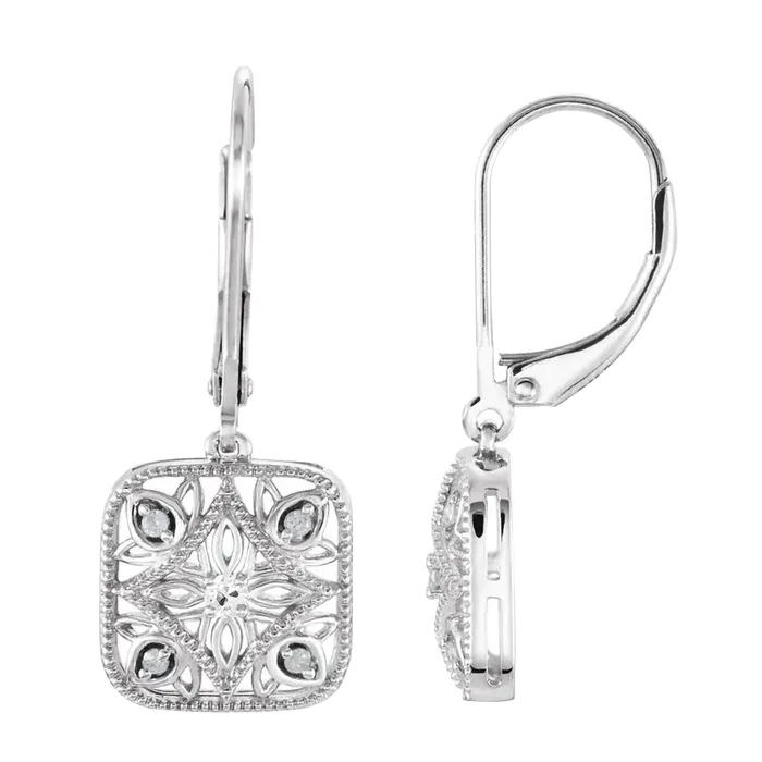 Earrings HarryChadEntcom Natural Diamond Round Old Miner Leverback Earrings Milgrain Style 125 Carats Earrings HarryChadEntcom Natural Diamond Round Old Miner Leverback Earrings Milgrain Style 125 Carats