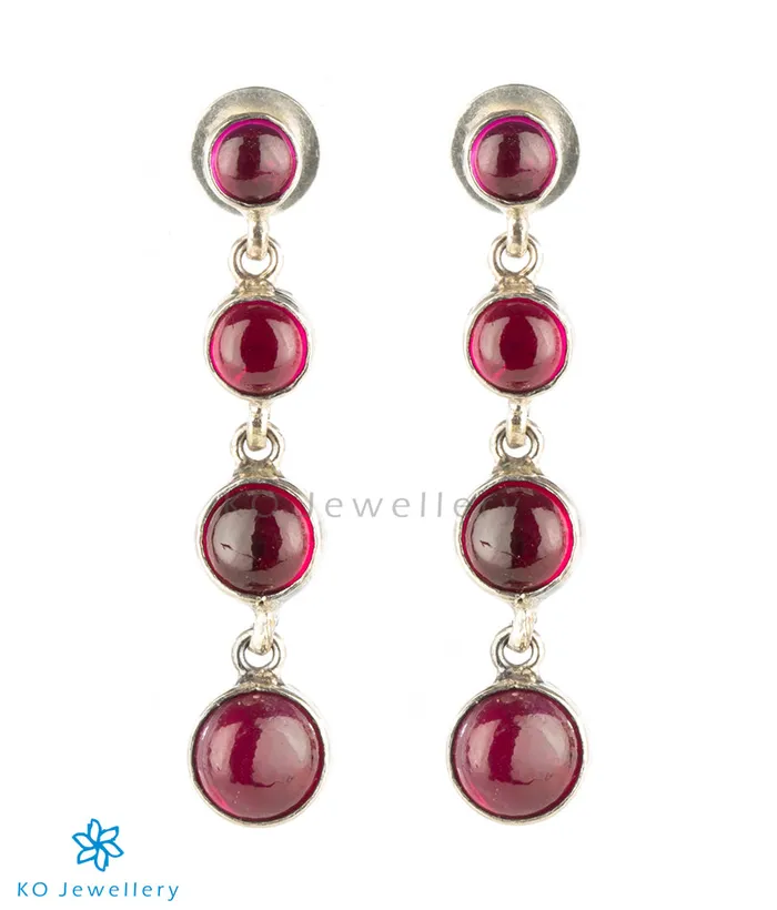 Earrings Silversmith The Dhauta Silver Kempu Earrings oxidised