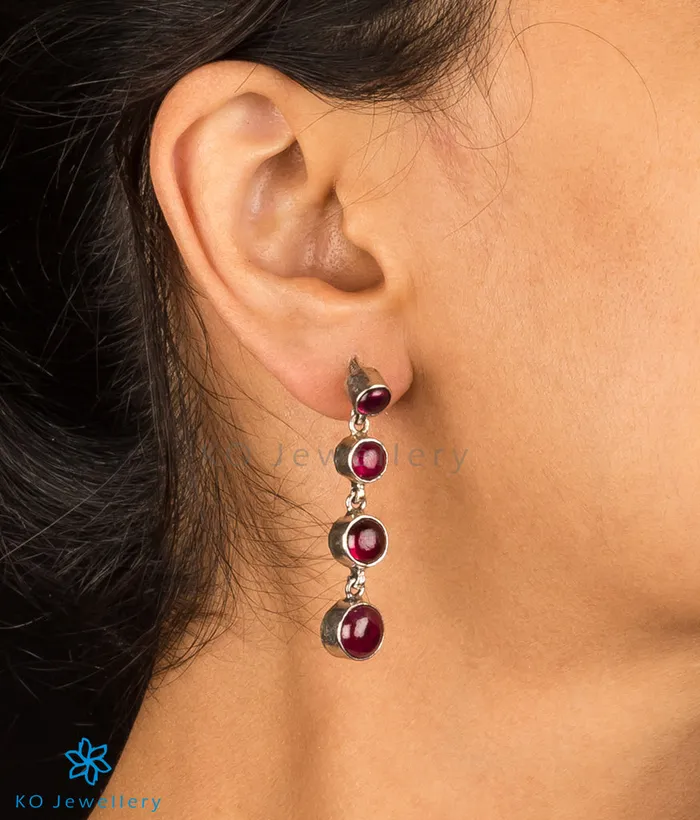 Earrings Silversmith The Dhauta Silver Kempu Earrings oxidised