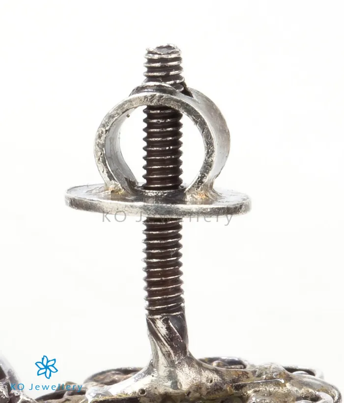 Earrings Silversmith The Dhauta Silver Kempu Earrings oxidised