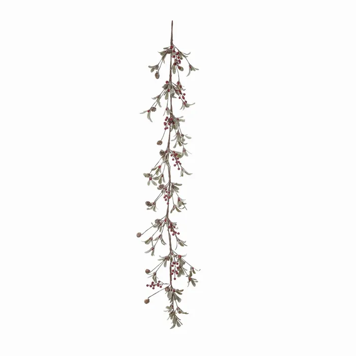 Earrings Transpac Red Berry Lambs Ear Garland Transpac