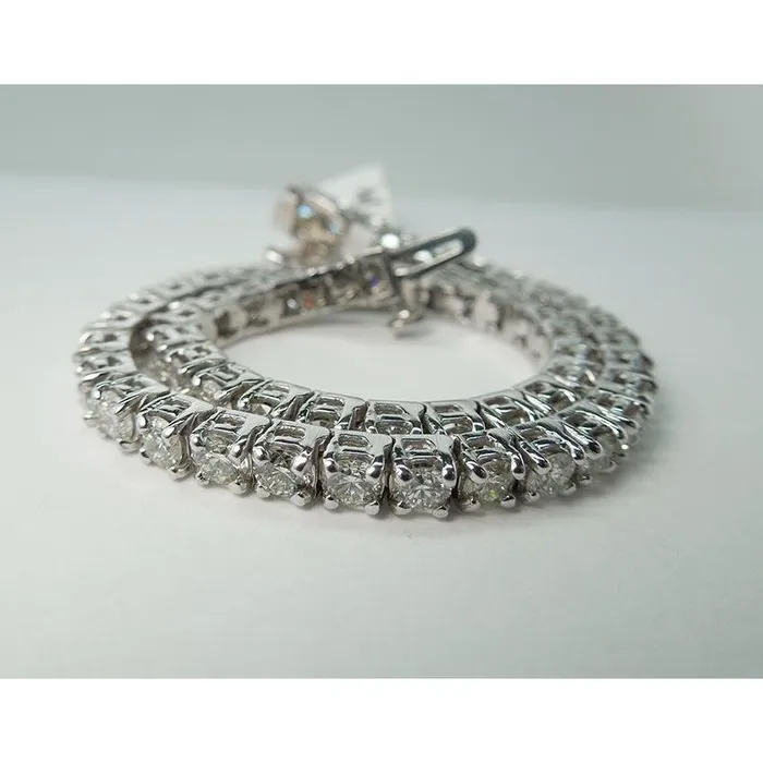 GB 11 Carats Natural Earth Mined Diamond Tennis Bracelet White Gold 14K Bracelets GB 11 Carats Natural Earth Mined Diamond Tennis Bracelet White Gold 14K Bracelets