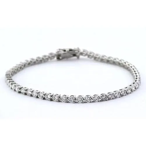 GB Bracelets Ladies Natural Earth Mined Diamond Tennis Bracelet 440 Carats White Gold 14K GB Bracelets Ladies Natural Earth Mined Diamond Tennis Bracelet 440 Carats White Gold 14K