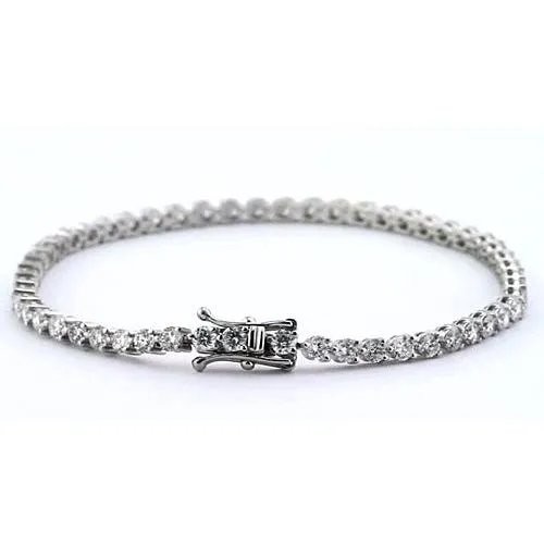 GB Bracelets Ladies Natural Earth Mined Diamond Tennis Bracelet 440 Carats White Gold 14K GB Bracelets Ladies Natural Earth Mined Diamond Tennis Bracelet 440 Carats White Gold 14K