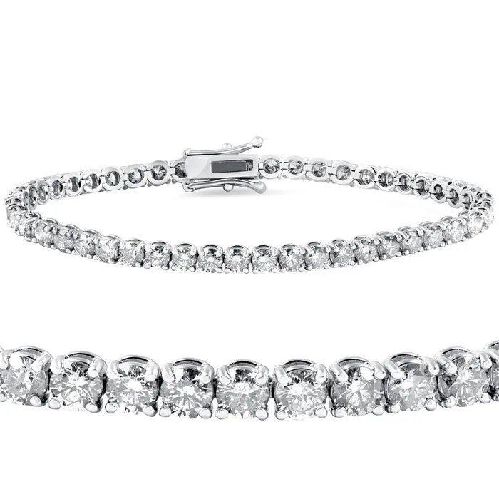 GB Bracelets Round Cut Real Natural Earth Mined Diamond Tennis Bracelet Sparkling White Gold 14K 720 Ct GB Bracelets Round Cut Real Natural Earth Mined Diamond Tennis Bracelet Sparkling White Gold 14K 720 Ct