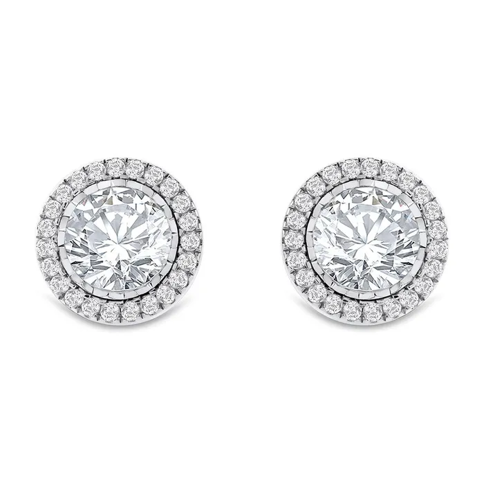 GB Earrings Bezel Set Women Stud Earrings 370 Carats Real Natural Earth Mined Diamonds Gold White 14K GB Earrings Bezel Set Women Stud Earrings 370 Carats Real Natural Earth Mined Diamonds Gold White 14K